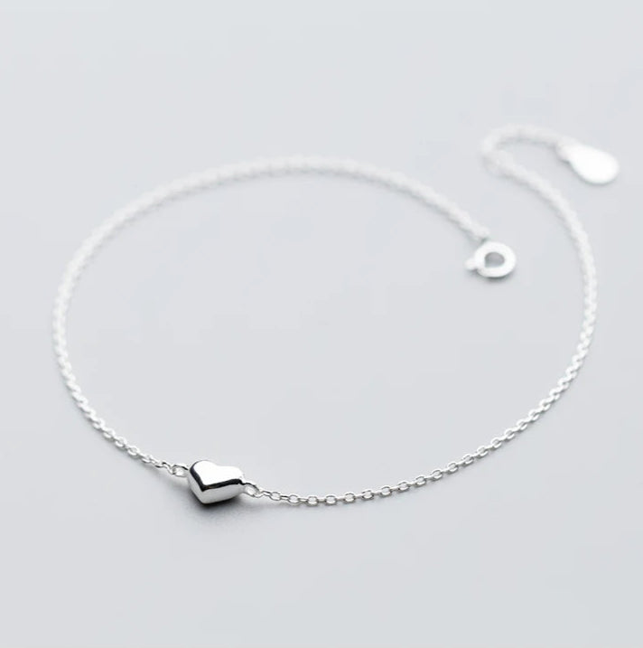 Tornozeleira Silver Heart