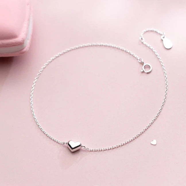 Tornozeleira Silver Heart