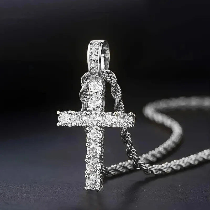 Colar Crystal Cross