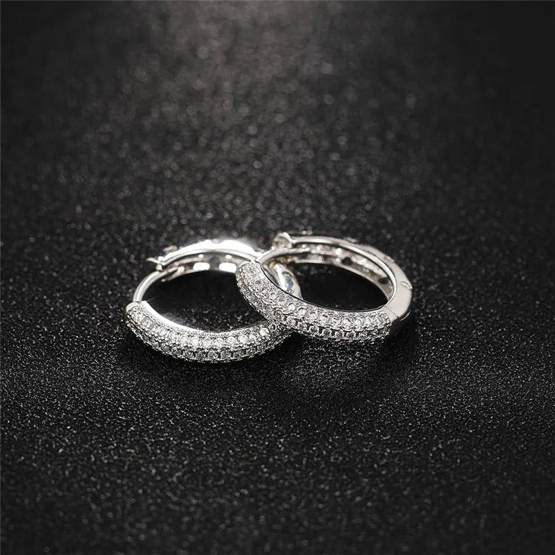 Brinco Classic Silver Hoops