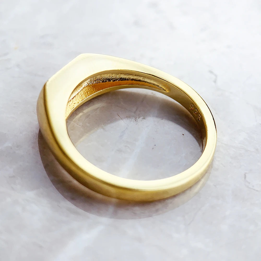 Anel Signet Vintage Star