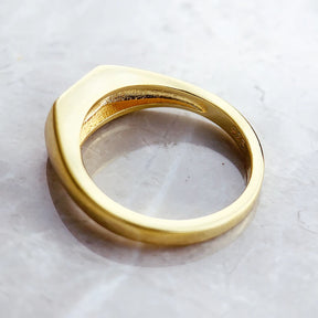 Anel Signet Vintage Star