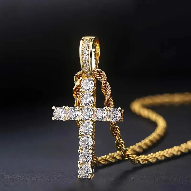 Colar Crystal Cross