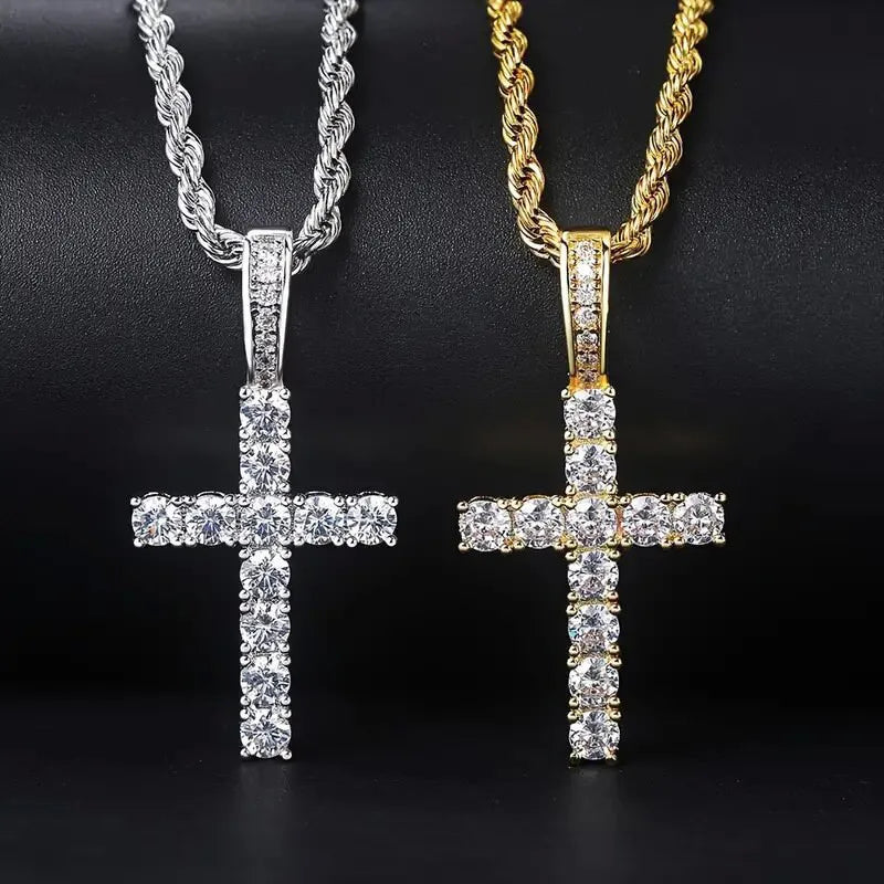 Colar Crystal Cross